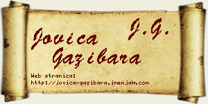 Jovica Gazibara vizit kartica
